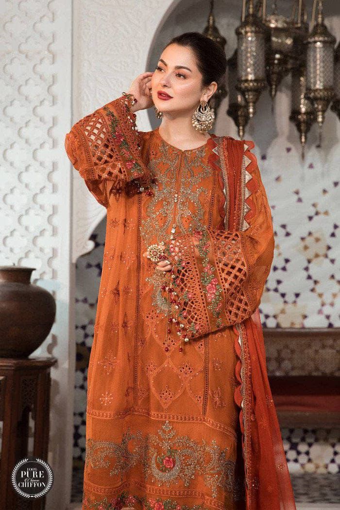 Haniya Aamir Fabric: Pure Chiffon  Fully Embroidered Chikankari Front