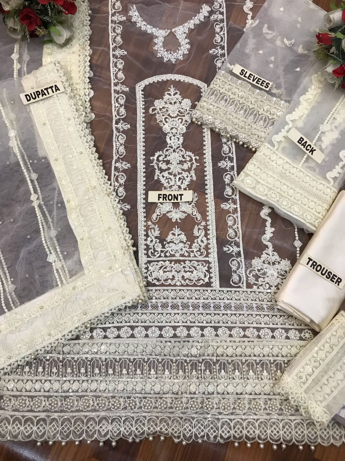 MUSHQ Wedding edition Fabric Net Heavy emb  sequence and Totally handwork Adda work