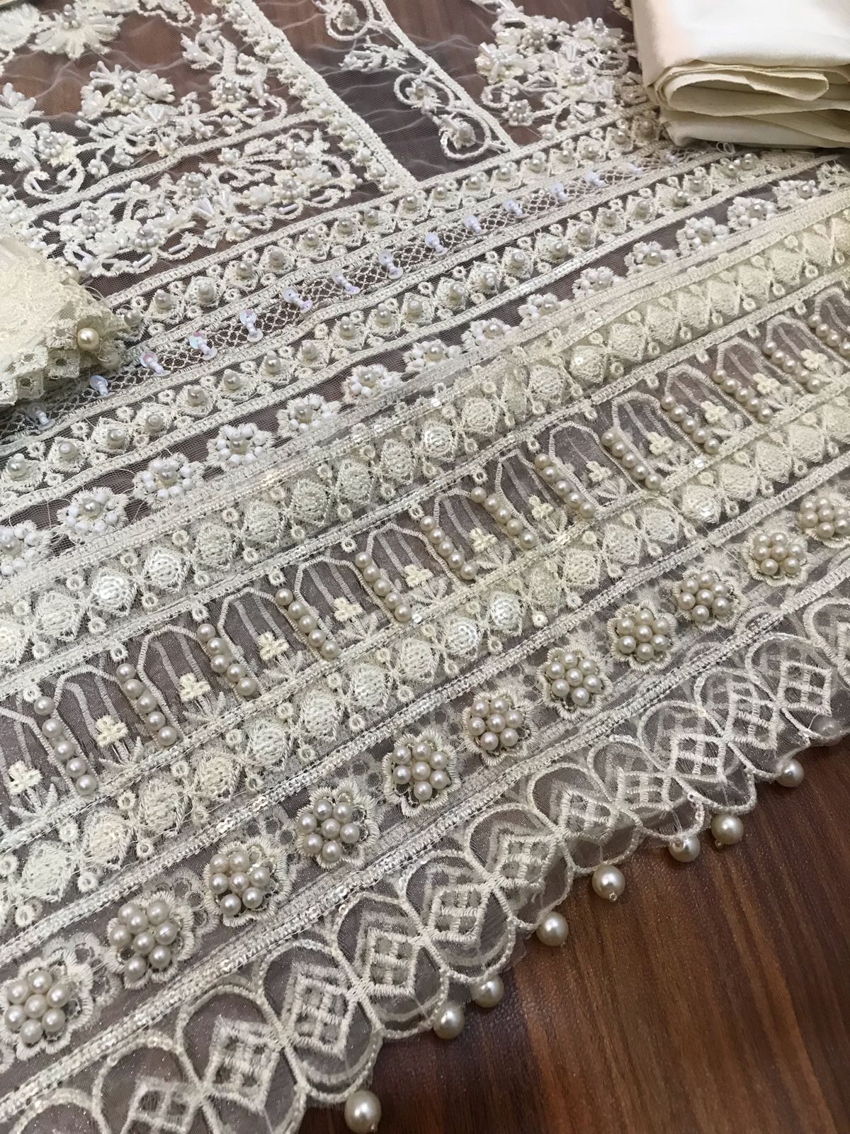 MUSHQ Wedding edition Fabric Net Heavy emb  sequence and Totally handwork Adda work