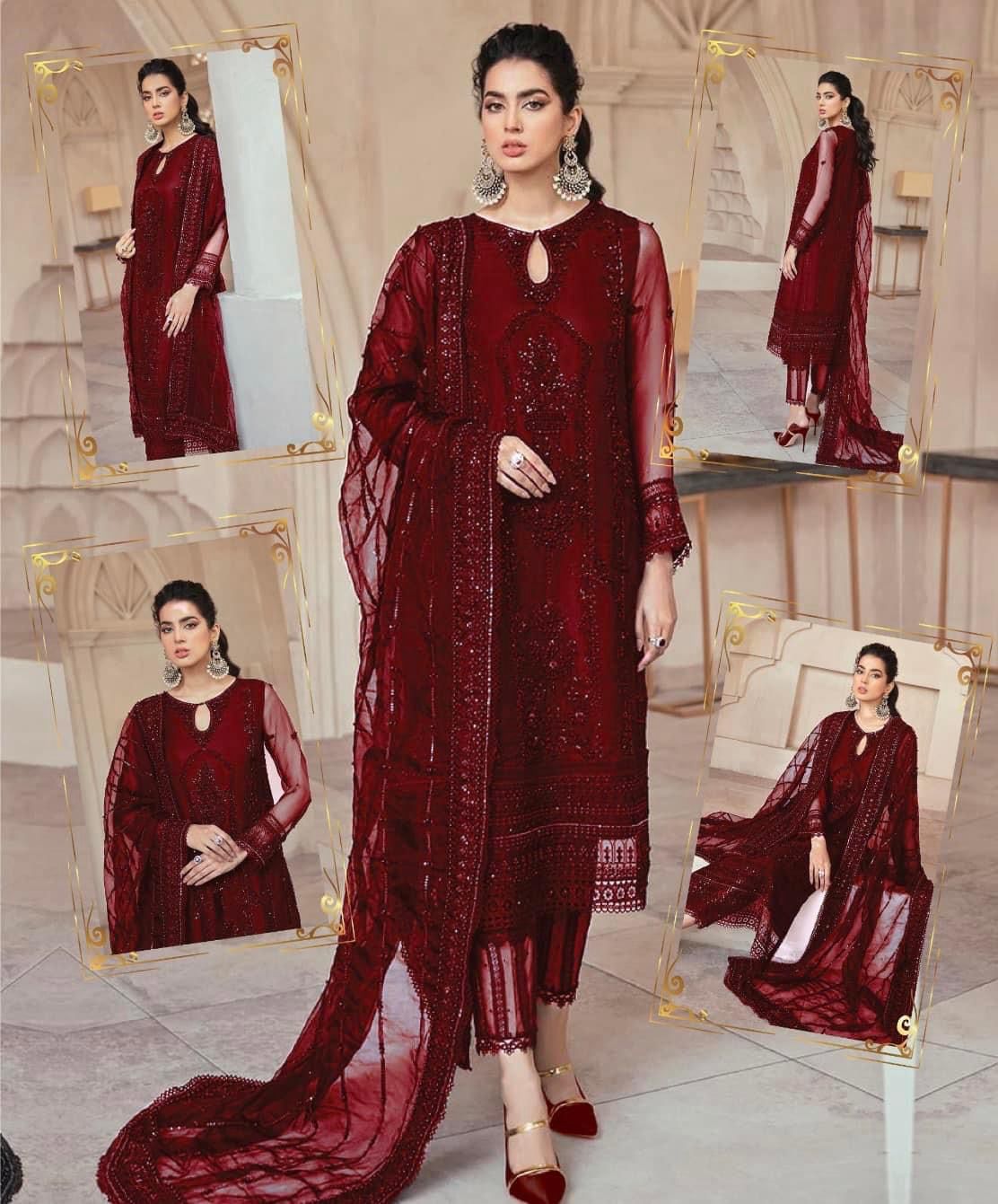 MUSHQ Wedding edition Fabric Net Heavy emb  sequence and Totally handwork Adda work