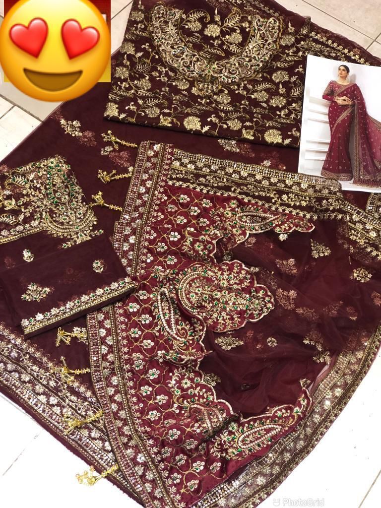 Maria b saree wedding collection